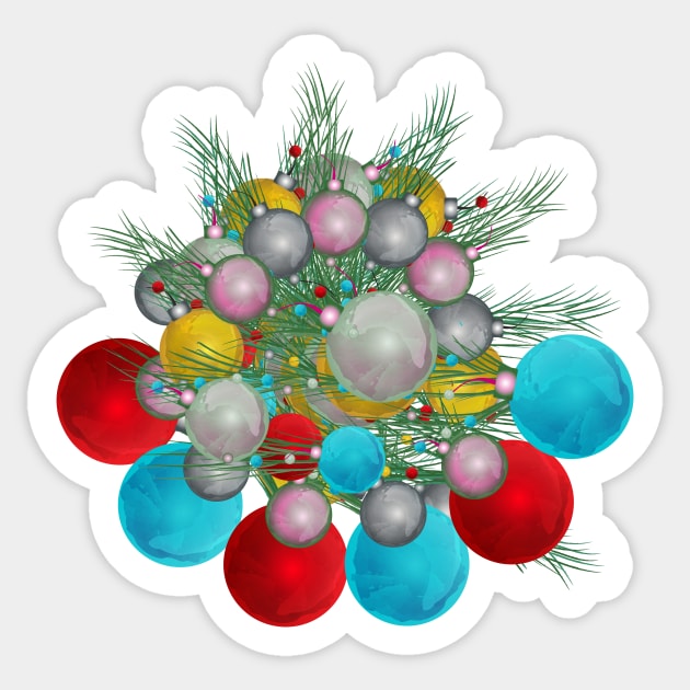 Baubles & Christmas Tree Decorations Sticker by Salma Ismail